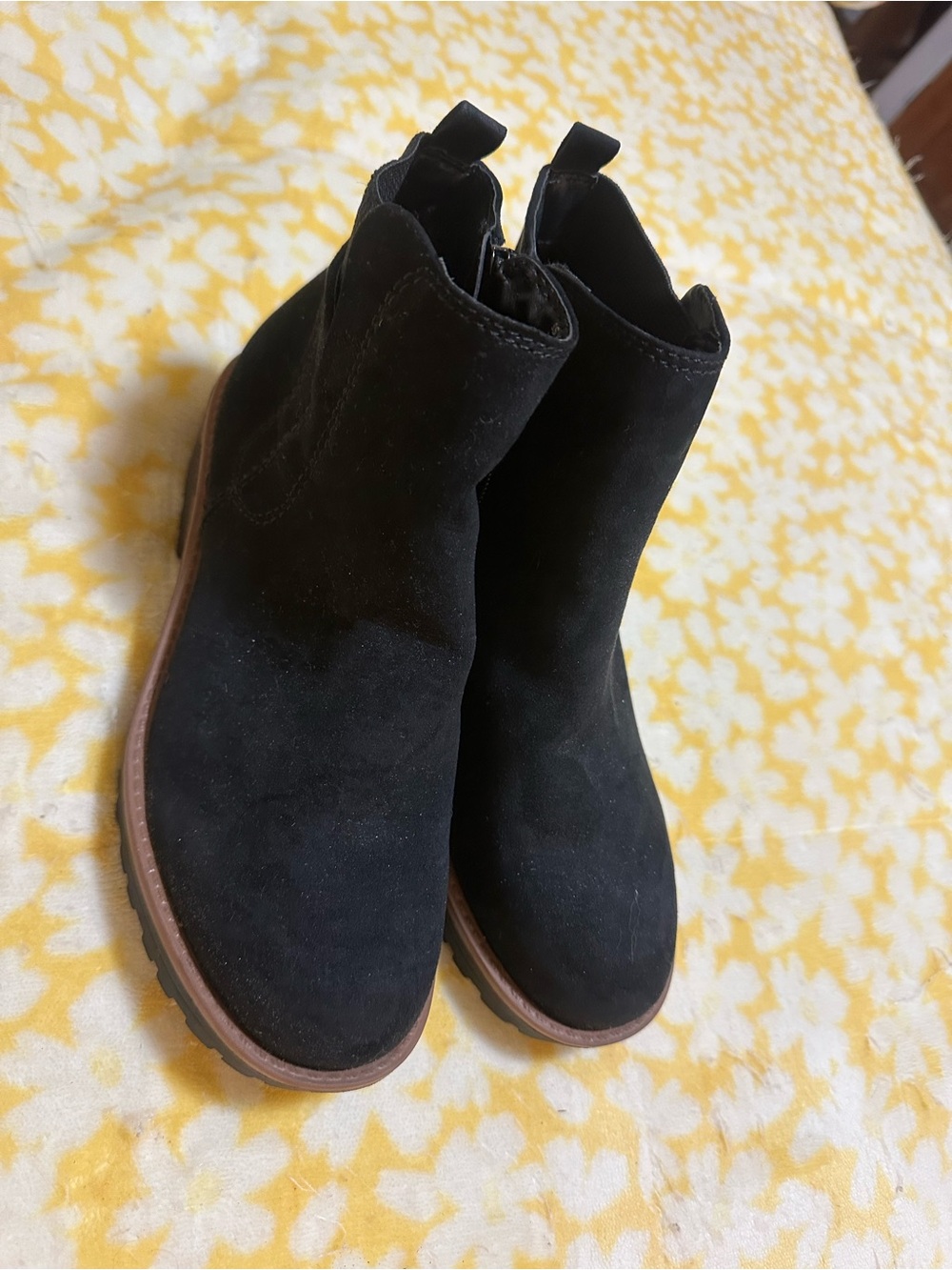 Women's Black Suede Ankle Booties - Classic Chelsea Style